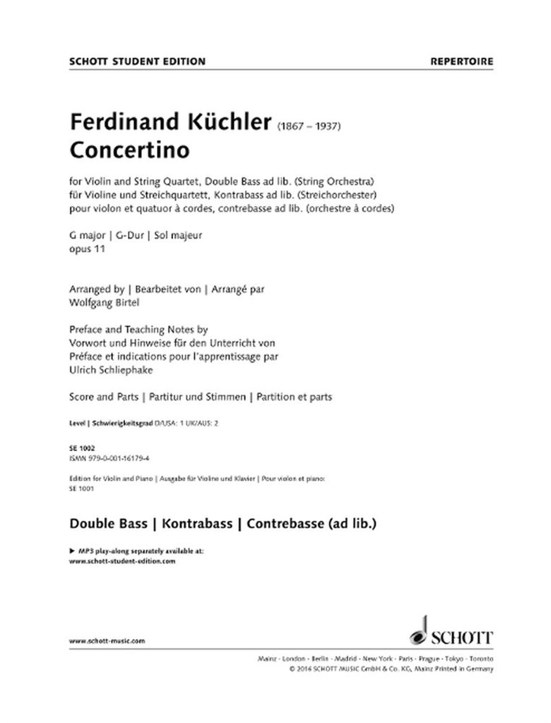 Concertino G-Dur Op. 11